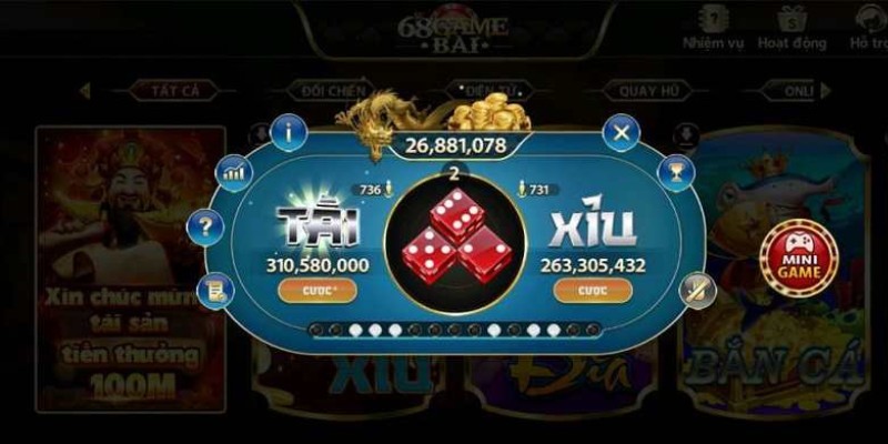 Tài Xỉu Mini 5D 68 Game Bài - Sảnh Cược Mới Nhất 2024 3 Hướng dẫn thao tác chơi tài xỉu mini 5D 68 game bài