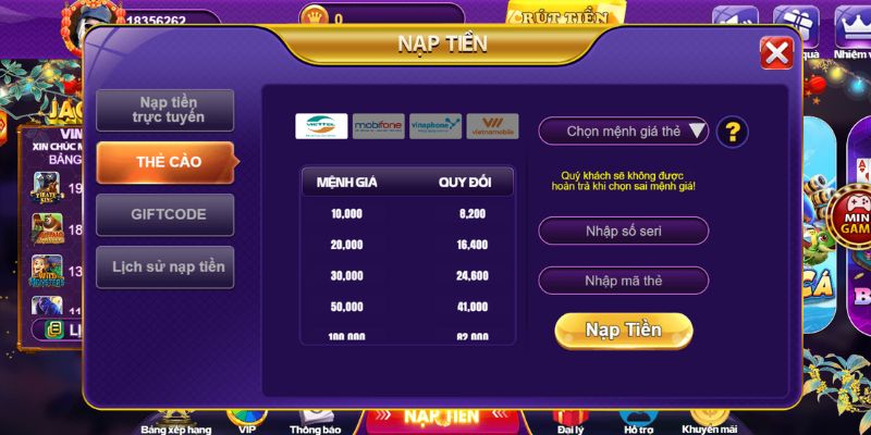 Hướng Dẫn Nạp Tiền 68gamebai Nhận Nhiều Quà Giá Trị Cao 2 Thành viên cần cân nhắc kỹ trước khi nạp tiền bằng thẻ cào điện thoại